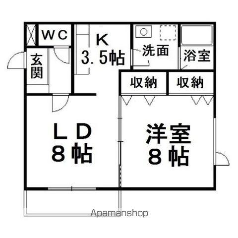 ラピュタルマン(1LDK/3階)の間取り写真
