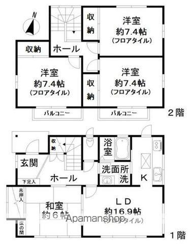 阪急電鉄宝塚線 豊中駅 徒歩12分 2階建 築35年(4LDK)の間取り写真