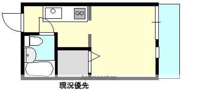 LA新徳田B(1K/2階)の間取り写真