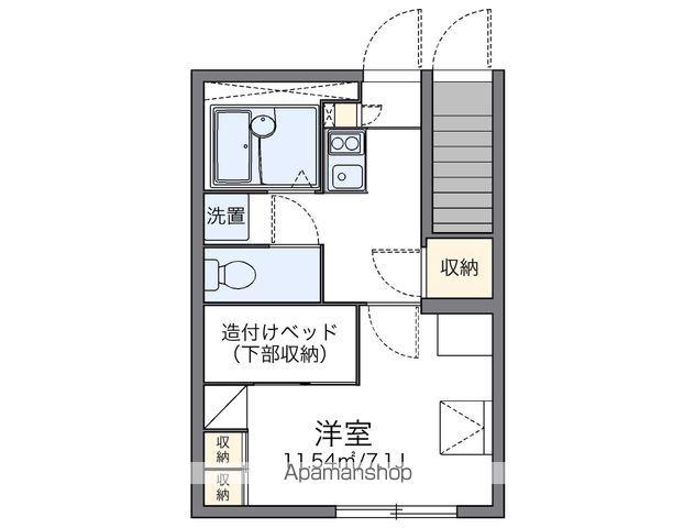 レオパレスヴィラ中村公園(1K/1階)の間取り写真