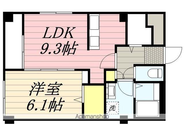 ラルバディセコンド(1LDK/3階)の間取り写真