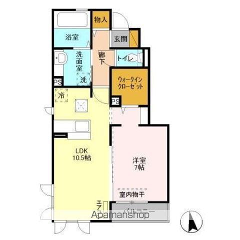 グリーンテリアG-I(1LDK/1階)の間取り写真