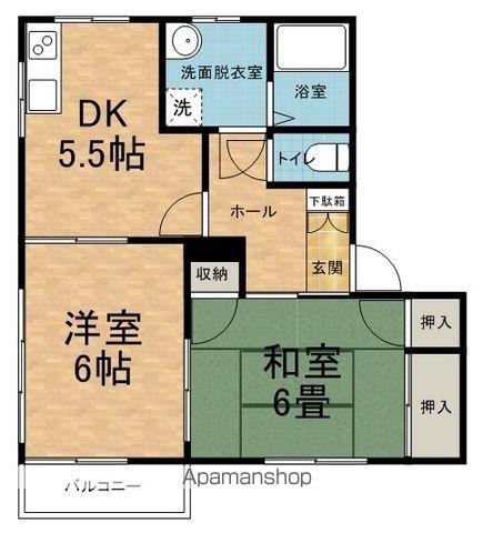 フレグランス三杉B(2K/1階)の間取り写真
