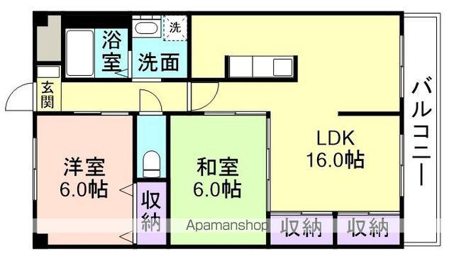 パティナF(2LDK/2階)の間取り写真