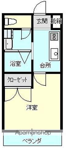 ZIPANGU参番館(1K/2階)の間取り写真