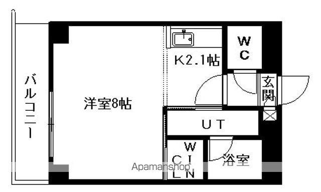 セントポーリア七番館(1K/8階)の間取り写真