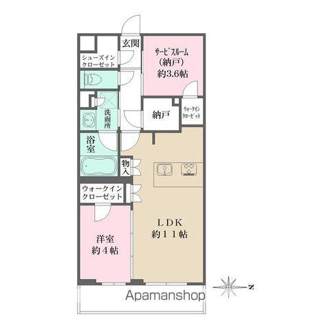 LA PERLA JIYUGAOKAⅡ(1SLDK/3階)の間取り写真