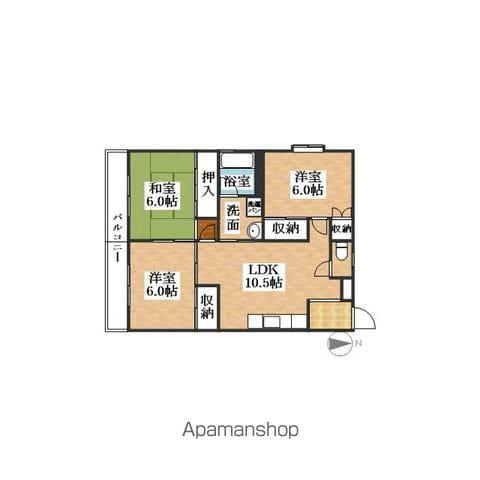 マンション和楽(3LDK/2階)の間取り写真