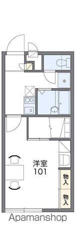 レオパレスKW(1K/1階)の間取り写真