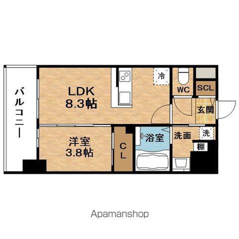 ESLEADRESIDENCE梅田GRANDGATE(1LDK/12階)の間取り写真