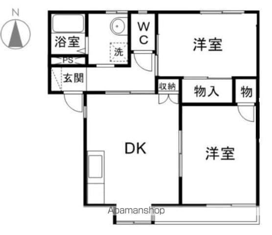 ラプラスゆう(2DK/2階)の間取り写真