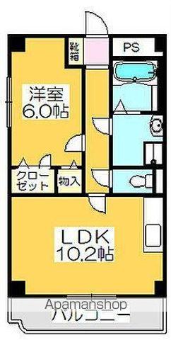 PEACE HOUSE MⅢ(1LDK/4階)の間取り写真