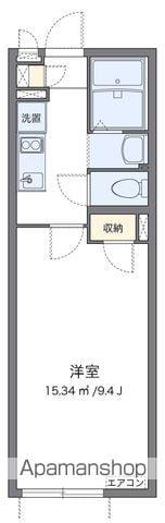 クレイノペルレシュロス Ⅹ(1K/2階)の間取り写真
