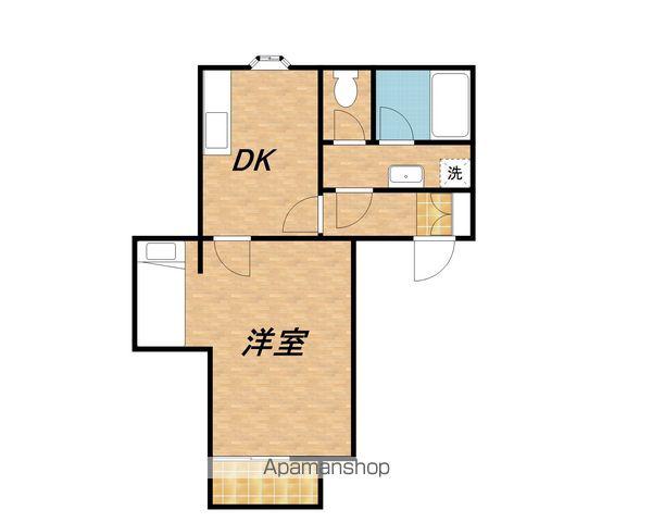 下田ハイツ北方第3(1DK/2階)の間取り写真