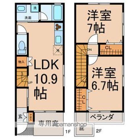 アプト東明(2LDK)の間取り写真
