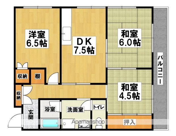 中谷MXー2(3LDK/1階)の間取り写真