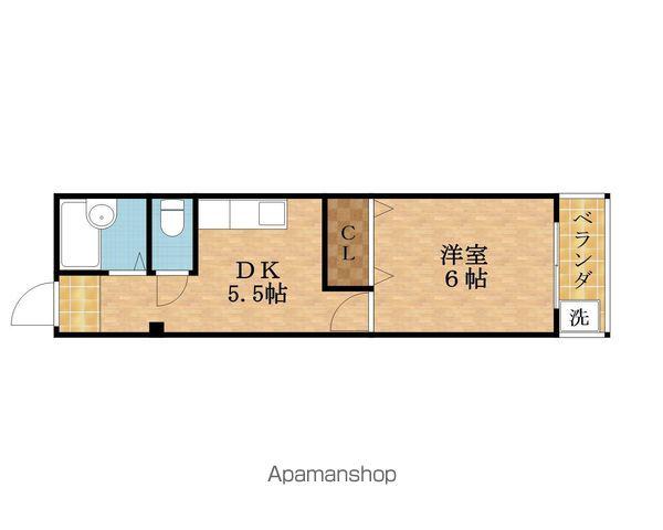 青井ハイツ(1DK/1階)の間取り写真