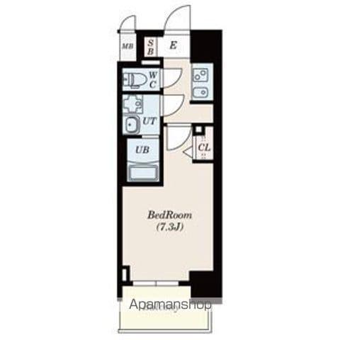 S-RESIDENCE東海通(1K/11階)の間取り写真