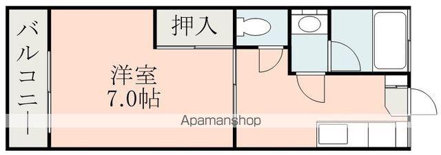水前寺ハイツ(1K/3階)の間取り写真