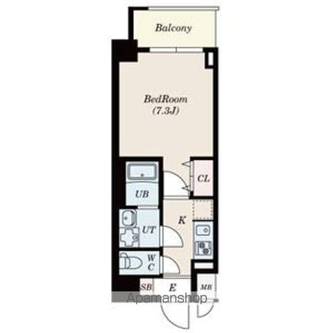 S-RESIDENCE志賀本通ノース(1K/2階)の間取り写真
