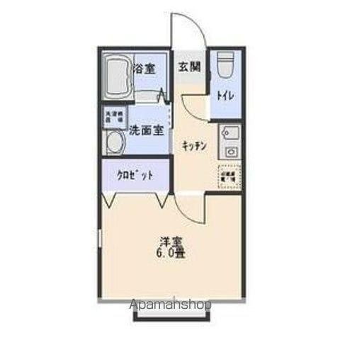 ソレイユエム(1K/2階)の間取り写真