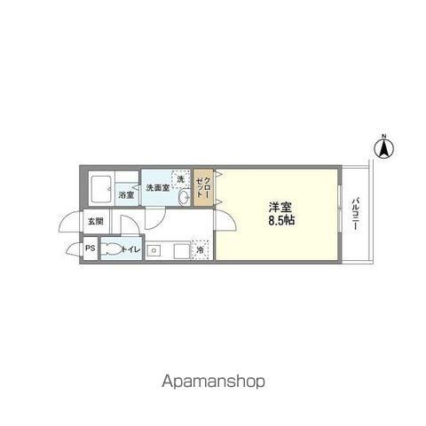 MERVEILLE(1K/2階)の間取り写真