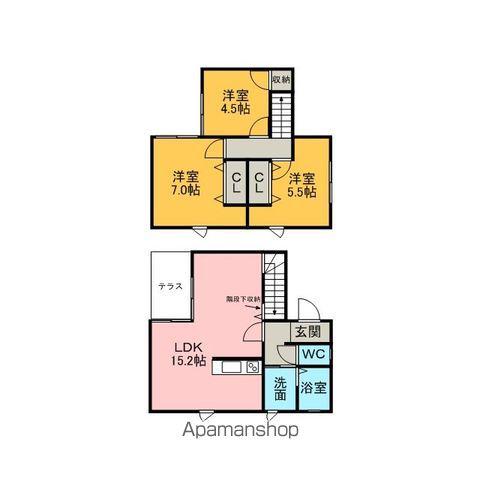 名鉄三河線 三河高浜駅 徒歩16分 2階建 築18年(3LDK)の間取り写真