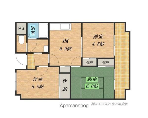 メゾンアザレ(3DK/1階)の間取り写真