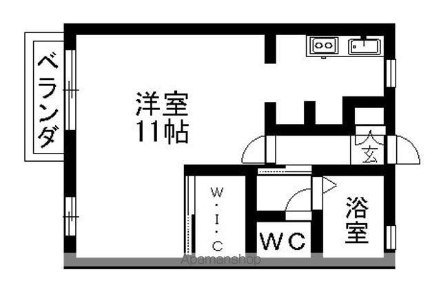 エミネンスB(ワンルーム/1階)の間取り写真