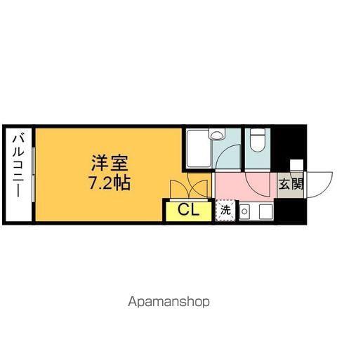 リファレンス県立大前Ⅱ(1K/1階)の間取り写真