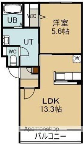 フィフティワンVOL.Ⅷ(1LDK/2階)の間取り写真
