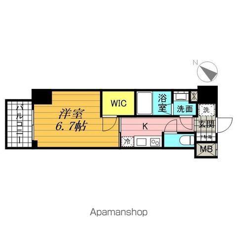 S-RESIDENCE押上BLOSSOM(1K/3階)の間取り写真