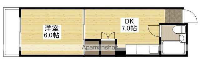 和秀舟入本町ビル(1DK/4階)の間取り写真