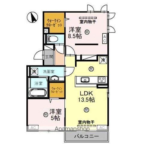 CONTINUER S(2LDK/3階)の間取り写真