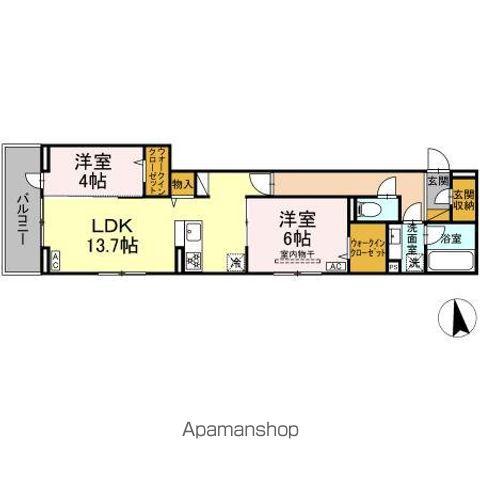 HANABUSA VII(2LDK/3階)の間取り写真