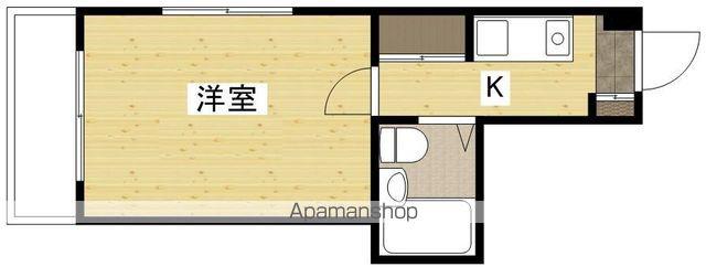 コンフォート翠町(1K/4階)の間取り写真