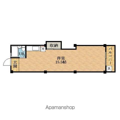 ナショナルマンション(ワンルーム/2階)の間取り写真