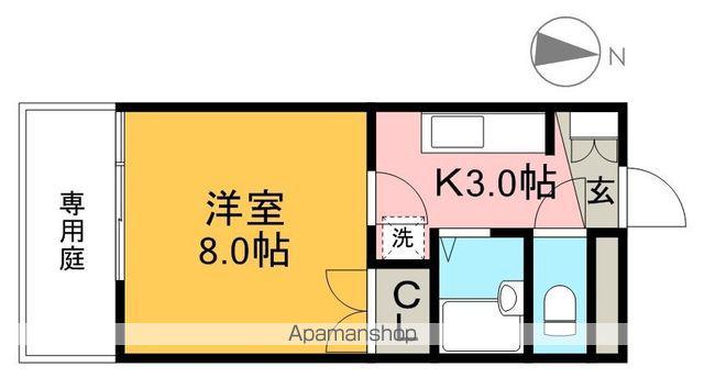 コーポ成岡(1K/1階)の間取り写真