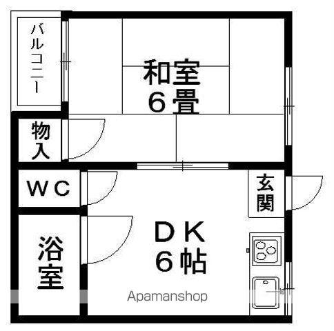 吉田ハイツ(1DK/3階)の間取り写真