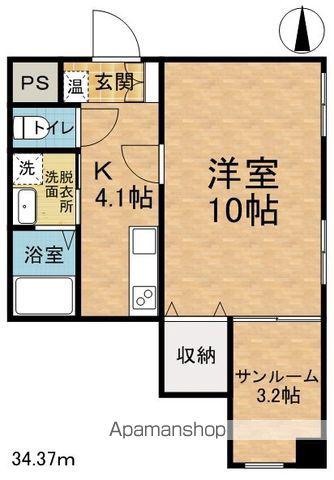 アーツ本庄(1K/3階)の間取り写真