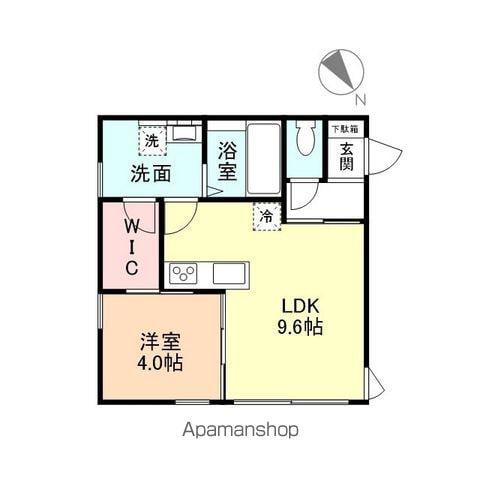 CHILL(1LDK/1階)の間取り写真