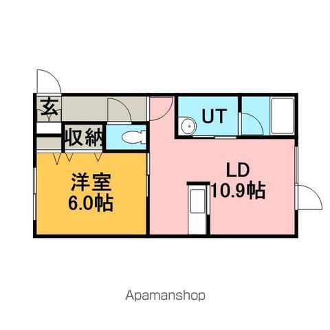 ユーフォルビア(1LDK/2階)の間取り写真
