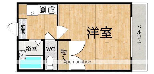 レオパレスルピナス2(1K/2階)の間取り写真
