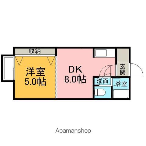 ルナハイツ札幌(1DK/2階)の間取り写真