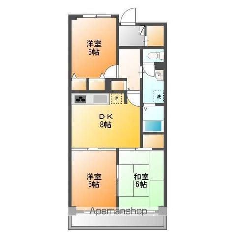 キョーワハウス秋川(3DK/1階)の間取り写真