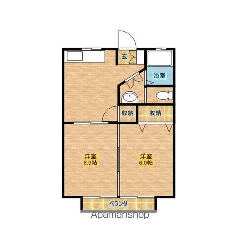 ミゾグチコーポ(2DK/1階)の間取り写真