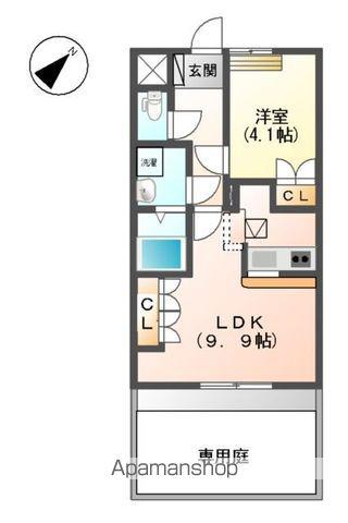 プランドールⅠ(1LDK/1階)の間取り写真