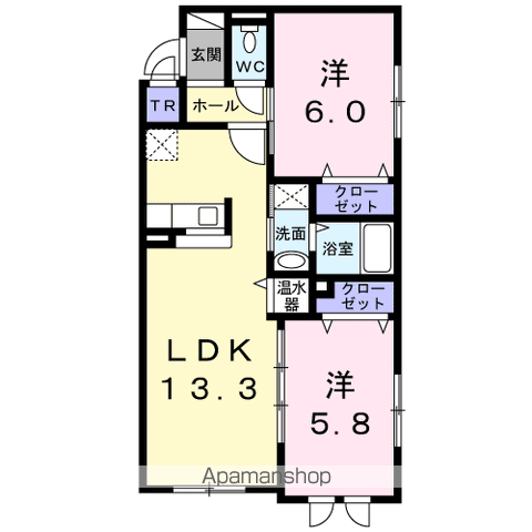 チアファル175(2LDK/1階)の間取り写真