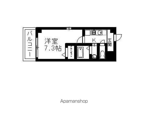 アヴリル(1K/2階)の間取り写真