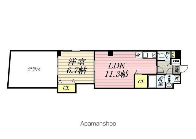 スぺランザ新検見川(1LDK/1階)の間取り写真